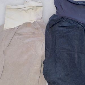 Two pairs of maternity dress pants